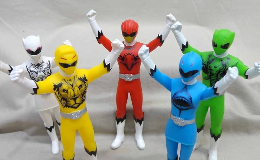 ジュウオウジャー当時物!ソフビ６体セット２０１６年 Amazon.co.jp: 17cm ソフビ 動物戦隊ジュウオウジャー 6体セット